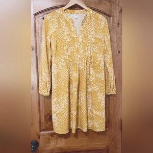Old Navy Mustard Floral Tunic M